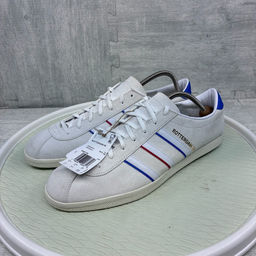 NEW Adidas Originals Rotterdam 00 Sneakers Mens 13 White Suede Red Blue IH4776